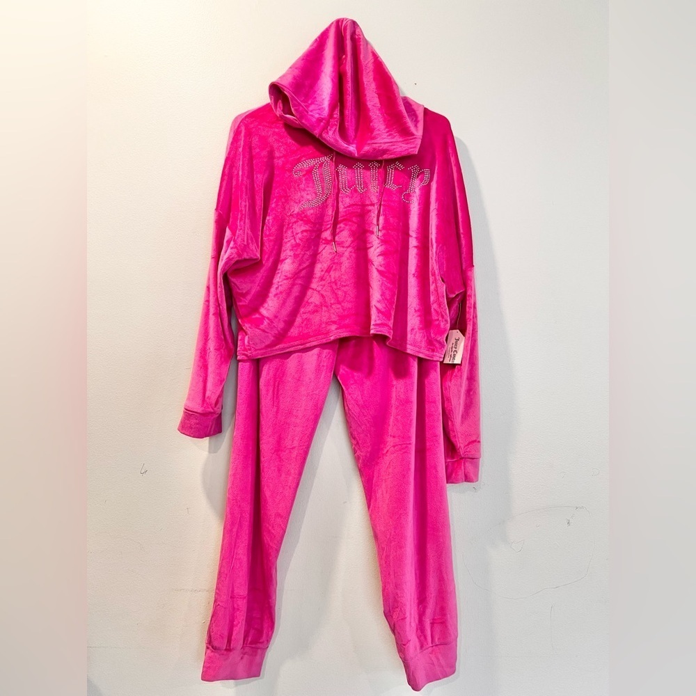 NWT Juicy Couture Sweet Sangira Sleepwear Pants Set Pink Size Large Pajama - Picture 2 of 7